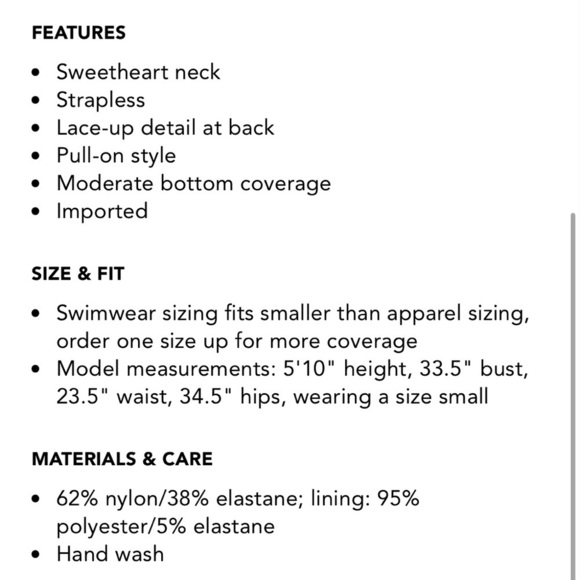 Good American Sculpt Strapless Lace Up Swimsuit - Picture 10 of 11